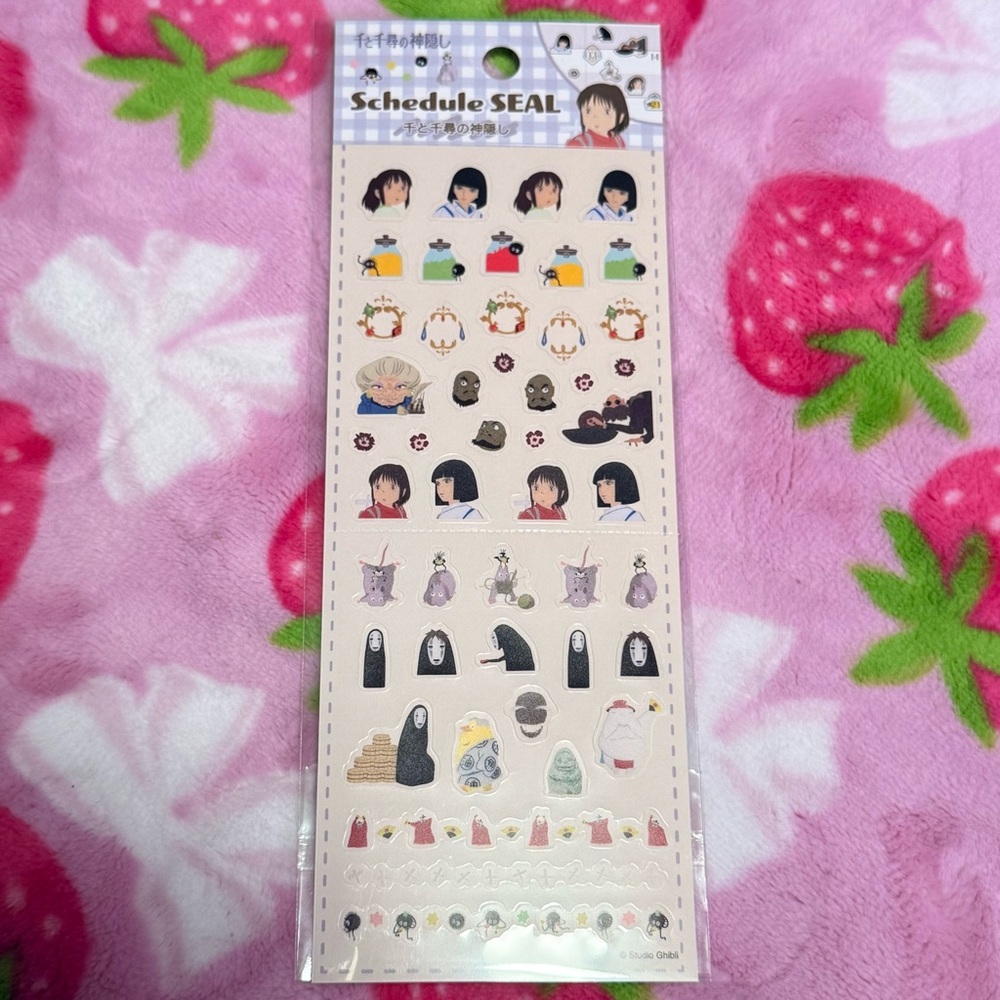 Studio Ghibli Spirited Away Schedule Seal Sticker Sheet Japan Exclusive Planner